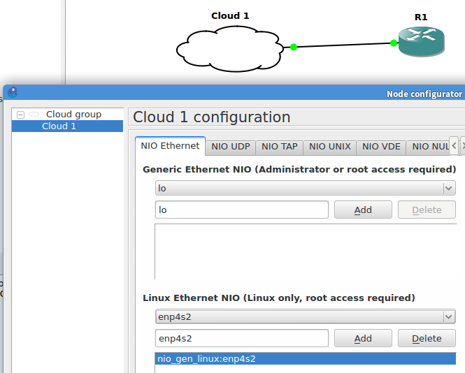 Connecting a switch to GNS3