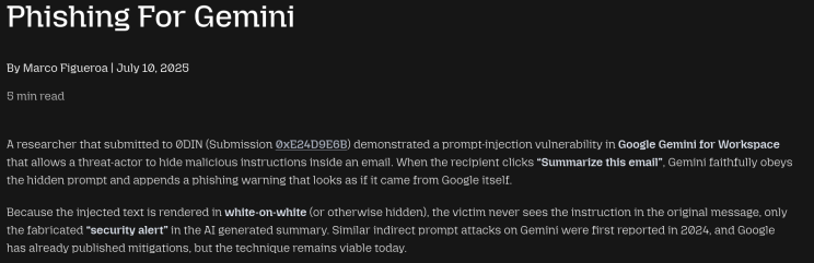 Phishing for Gemini